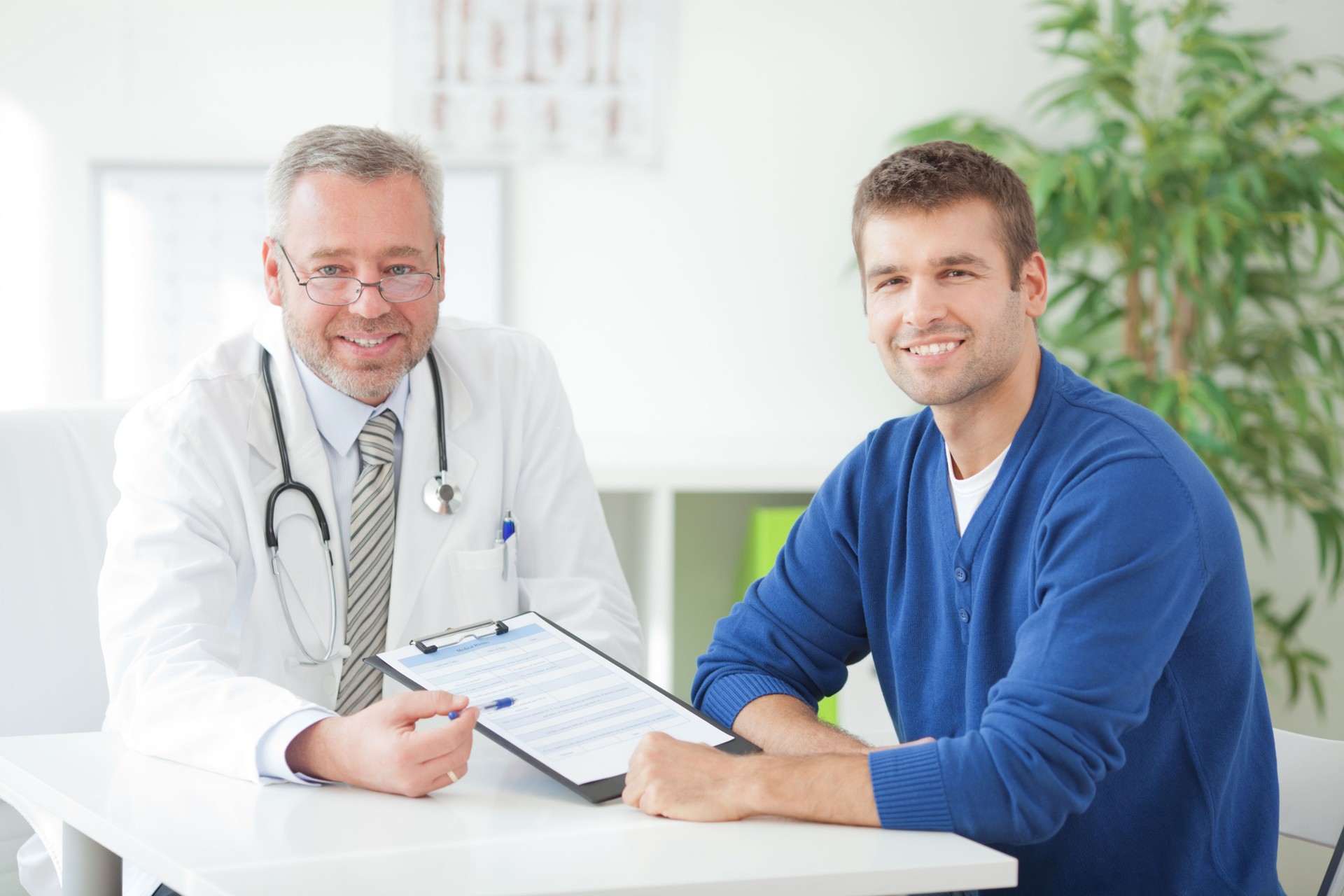 Man at doctor's office.